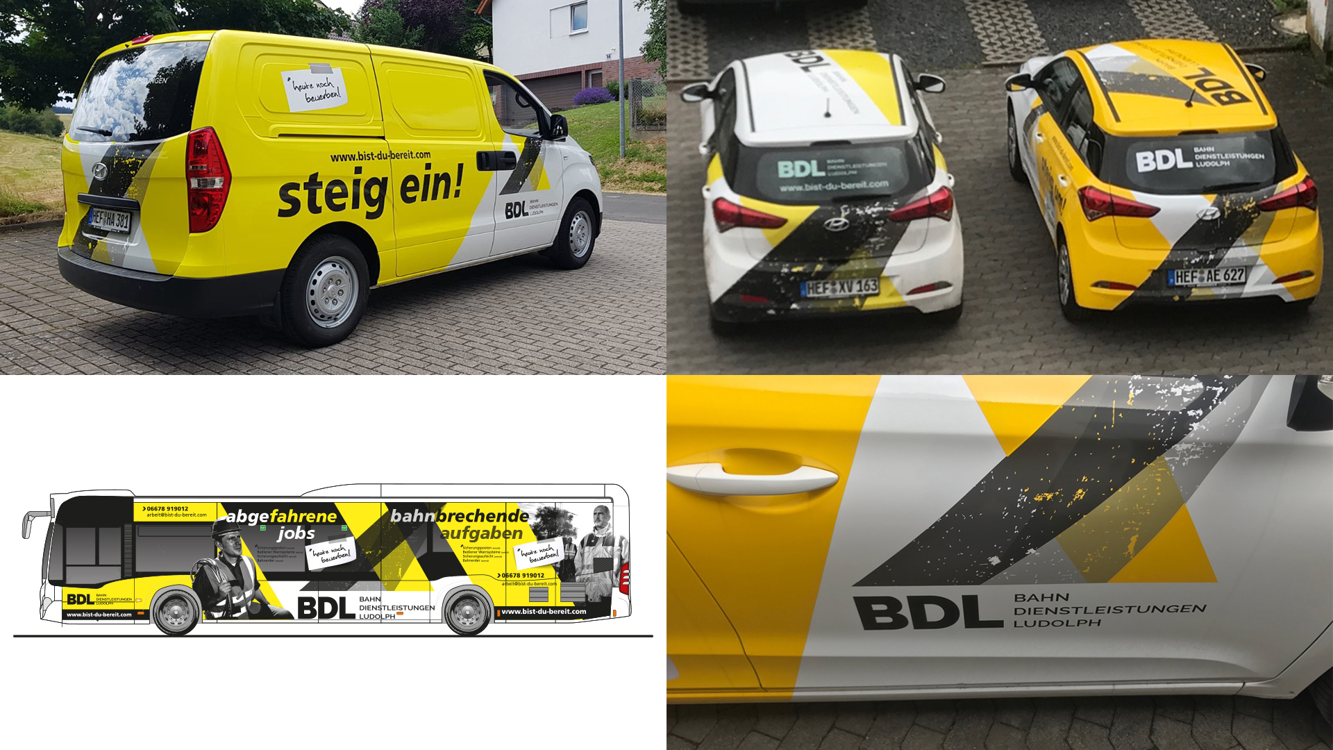 Fahrzeugbeschriftung, Carwrapping f&uuml;r BDL Bahndienstleistungen Ludolph GmbH