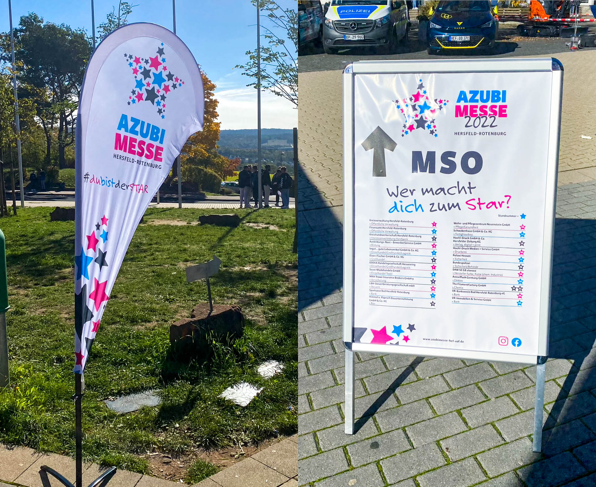 Wegleitsystem f&uuml;r die AzubiMesse Hersfeld-Rotenburg